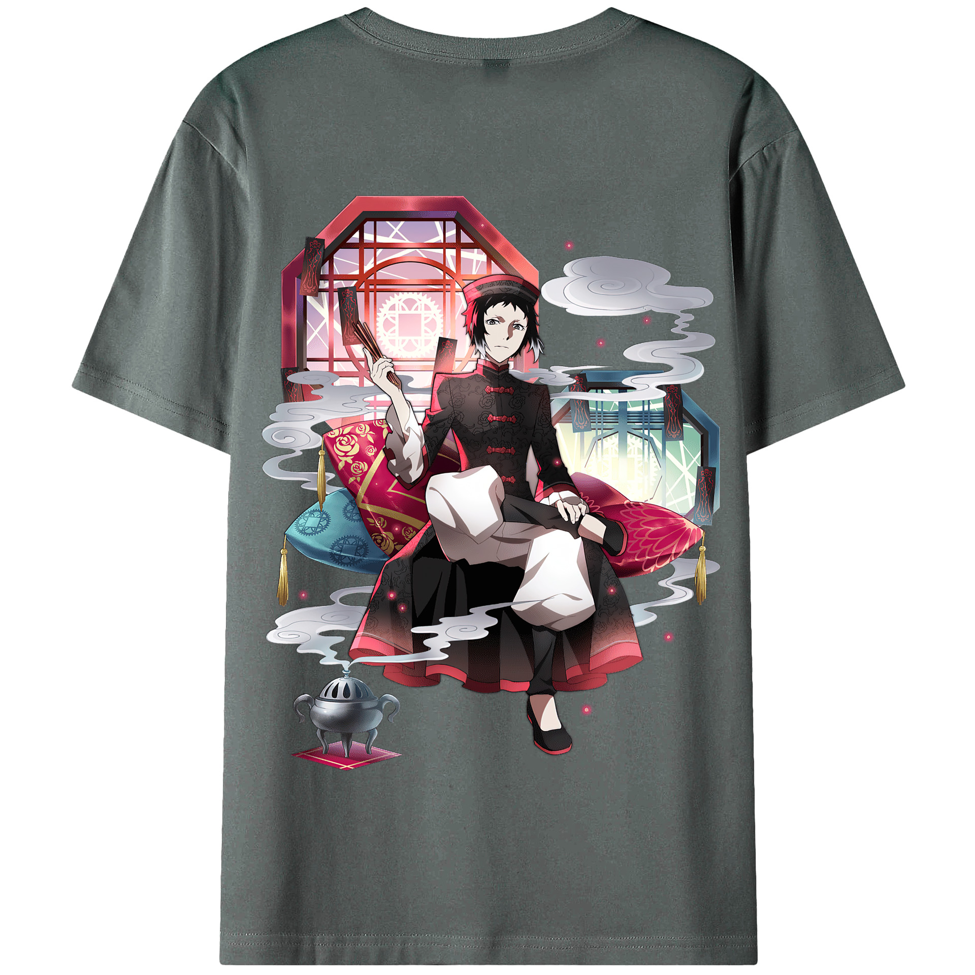 （画像用） 文豪ストレイドッグス Bungo Stray Dogs 綿100％半袖Tシャツ（背面プリント）
